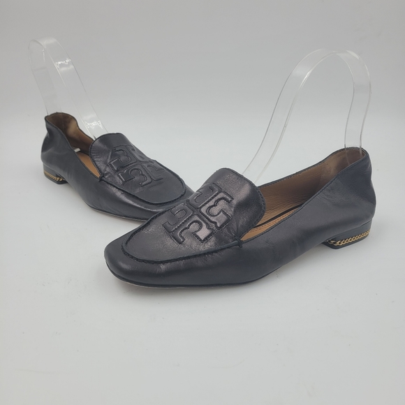 SOLD Tory Burch Women's Perfect Black Ruby Leather Loafer Size 5.5 - Picture 12 of 12